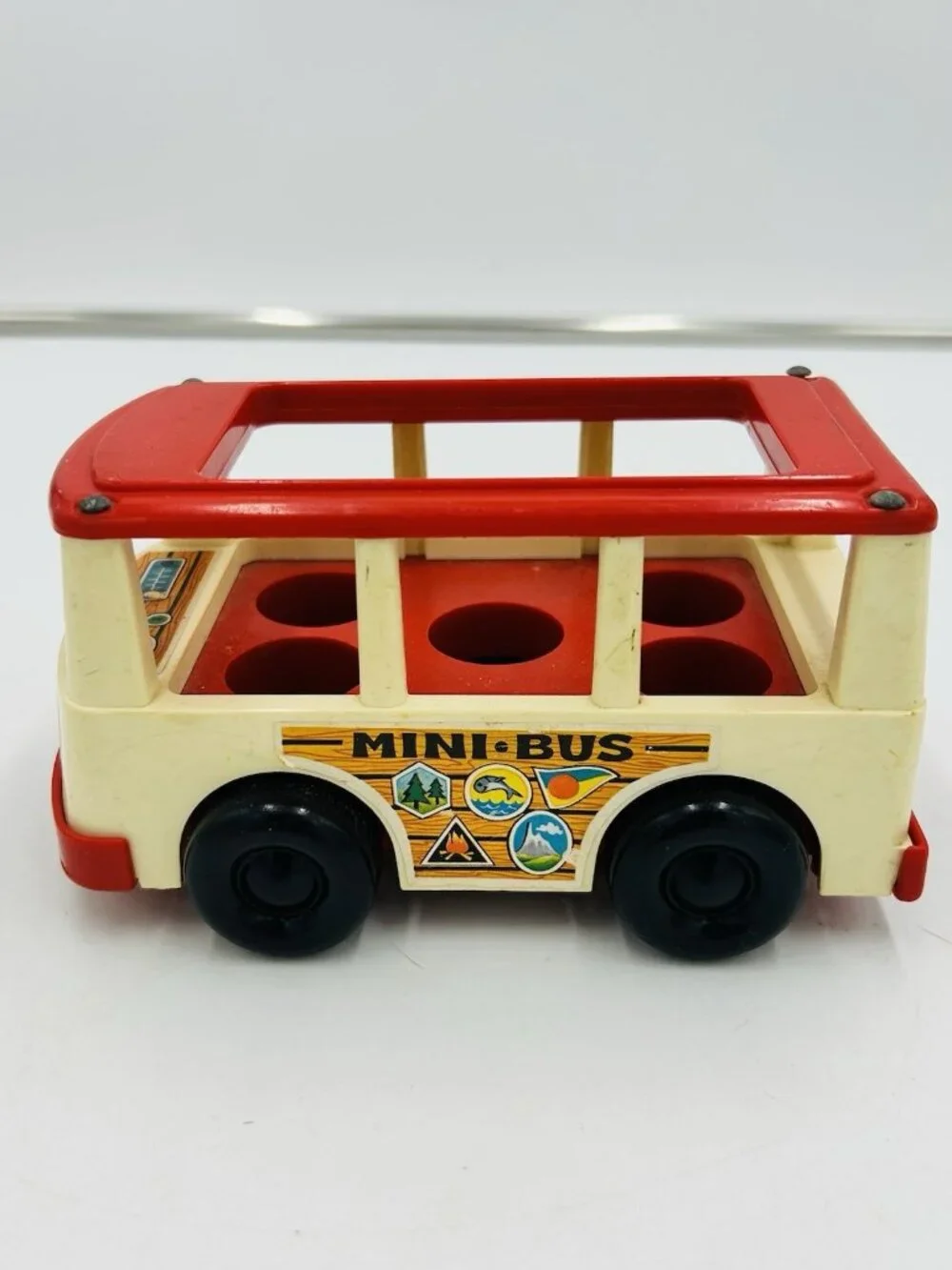 Vintage 1973 Fisher Price Little People Play Family Circus Train Set and Minibus